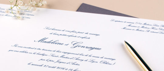 Rédiger votre faire-part de mariage